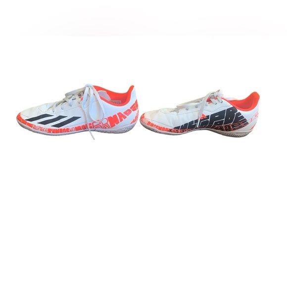 Adidas Unisex-Child X Speedportal Messi.4 Indoor Soccer Shoes, orange, size 6 - Picture 3 of 6